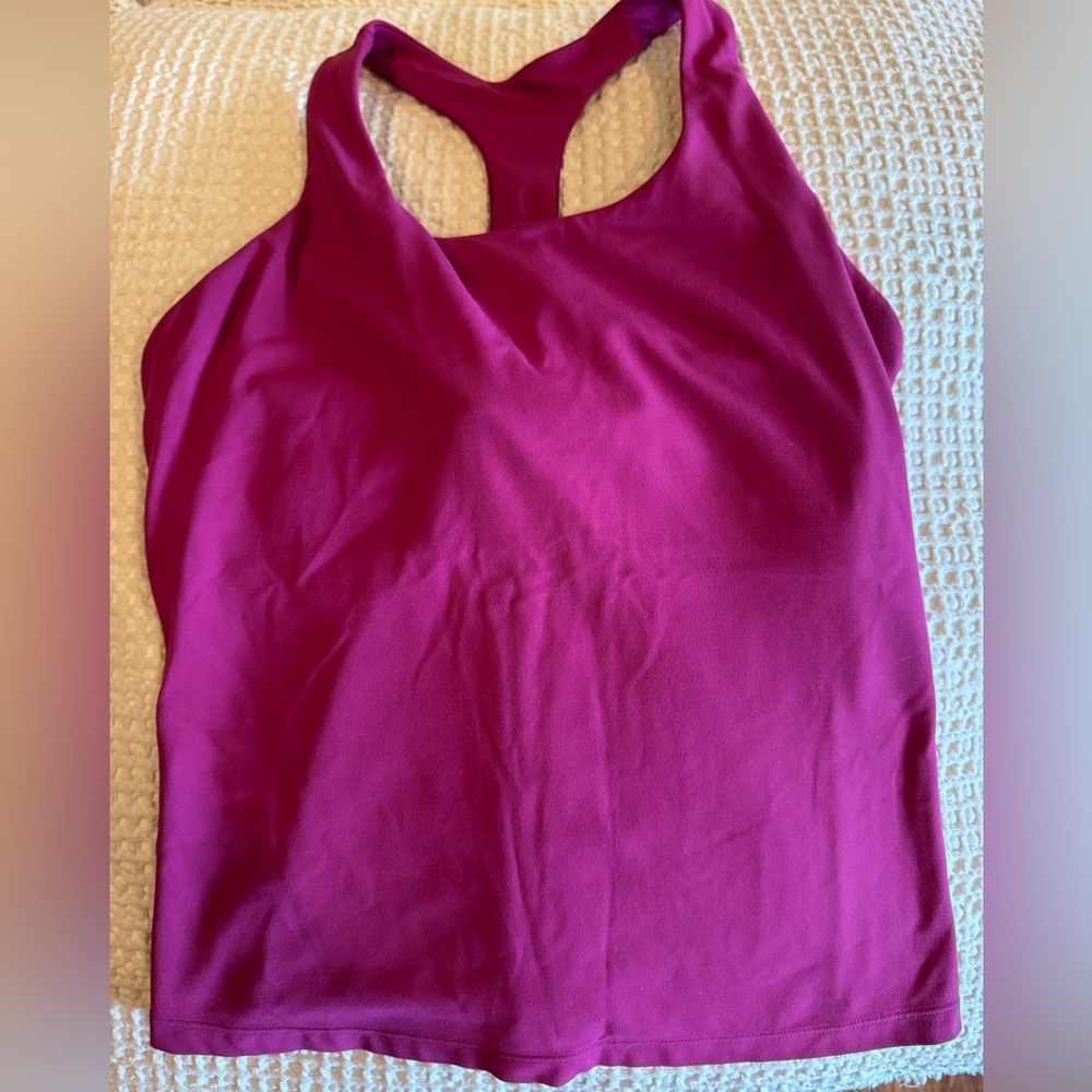CRZ Yoga tank fuchsia pink w bra